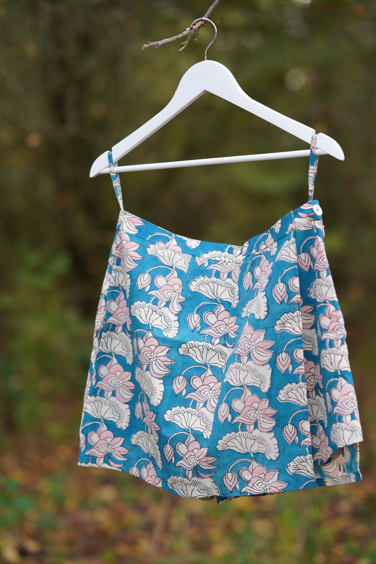 Indigo HandBlock Printed Skort