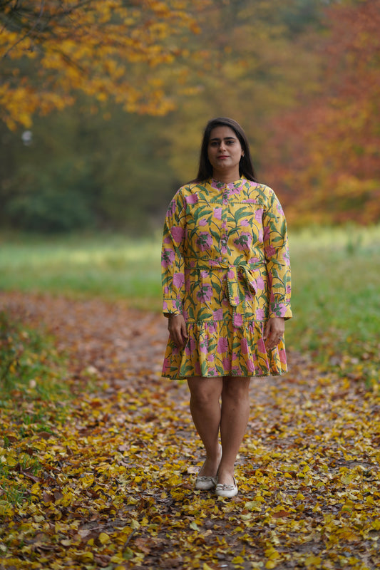 Sunrise Yellow short Dress