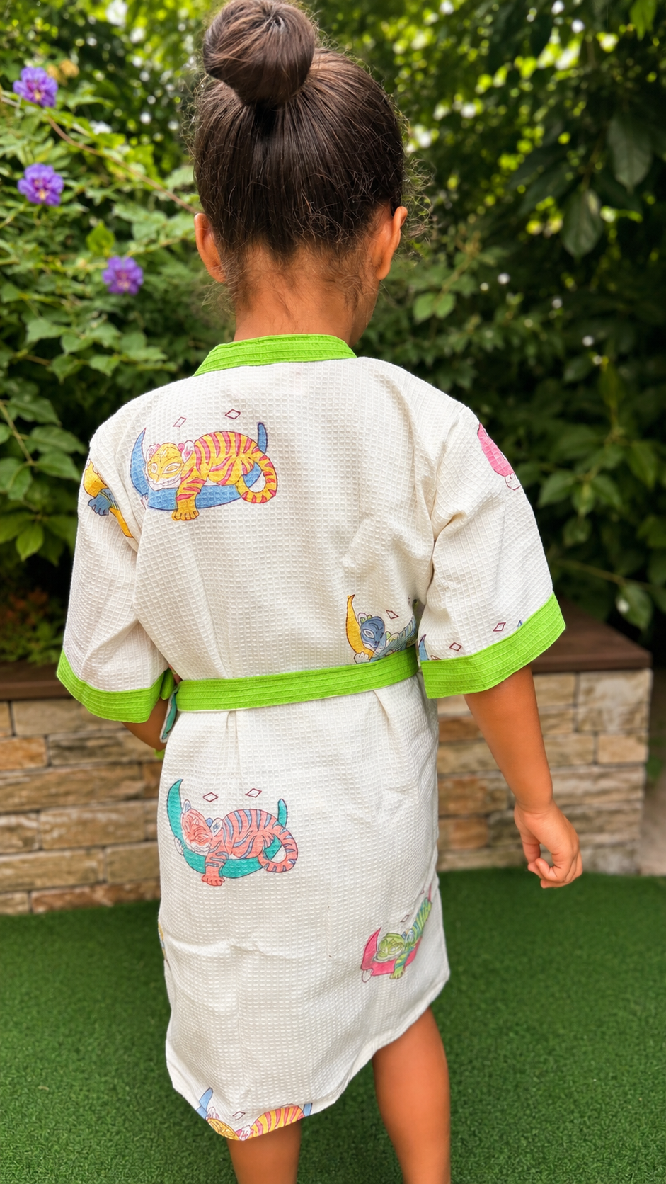 Sleepy Snuggles - Cotton Block Printed Kids Bathrobe