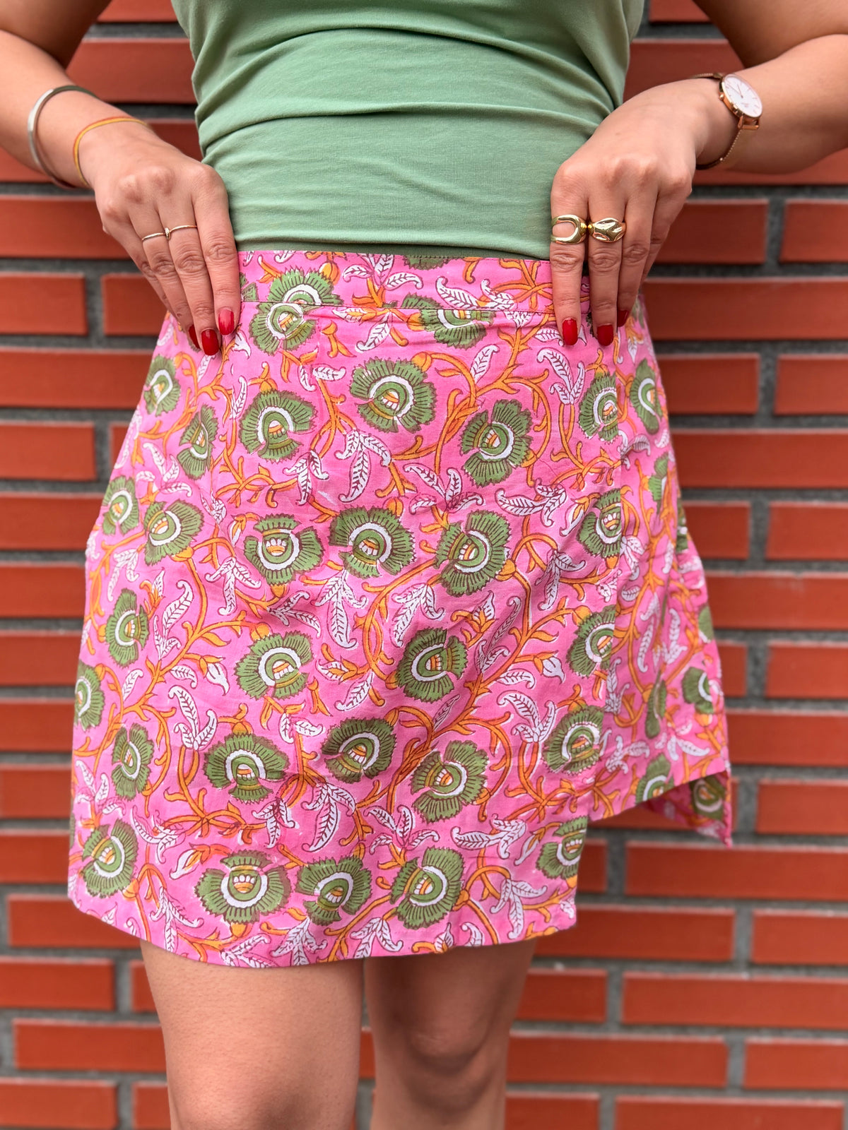 Gulabi HandBlock Printed Skort