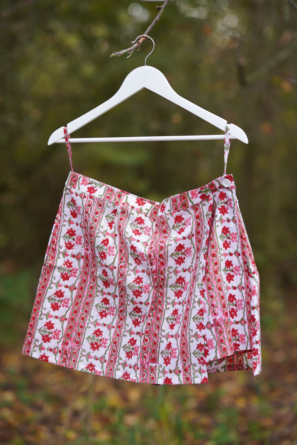 Cherry HandBlock Printed Skort
