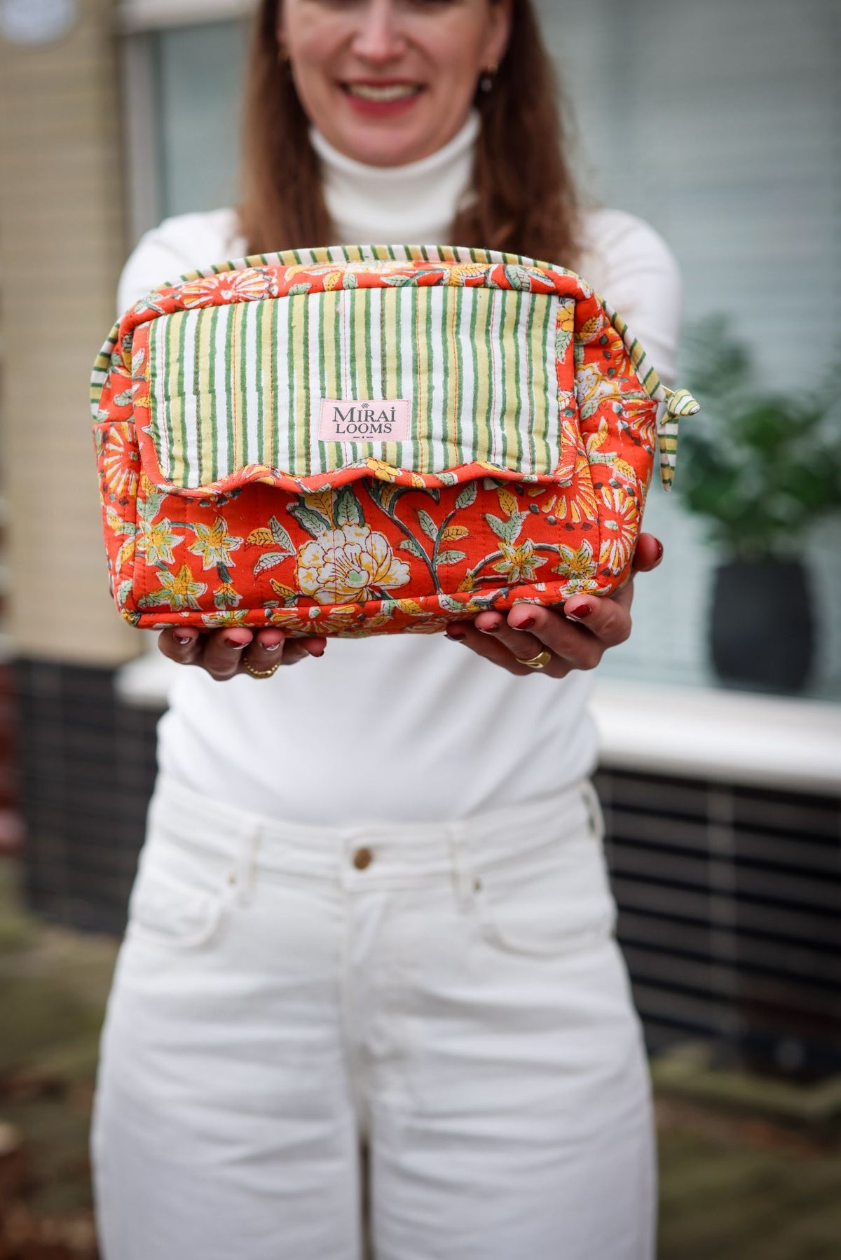 Gulmohar - Quilted Waterproof Toiletry Bag