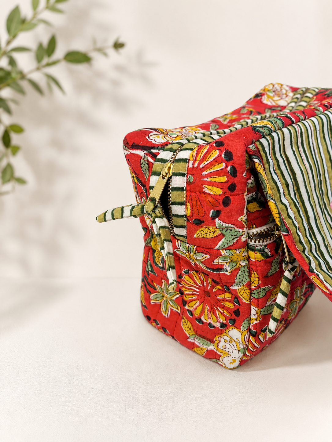Gulmohar - Quilted Waterproof Toiletry Bag