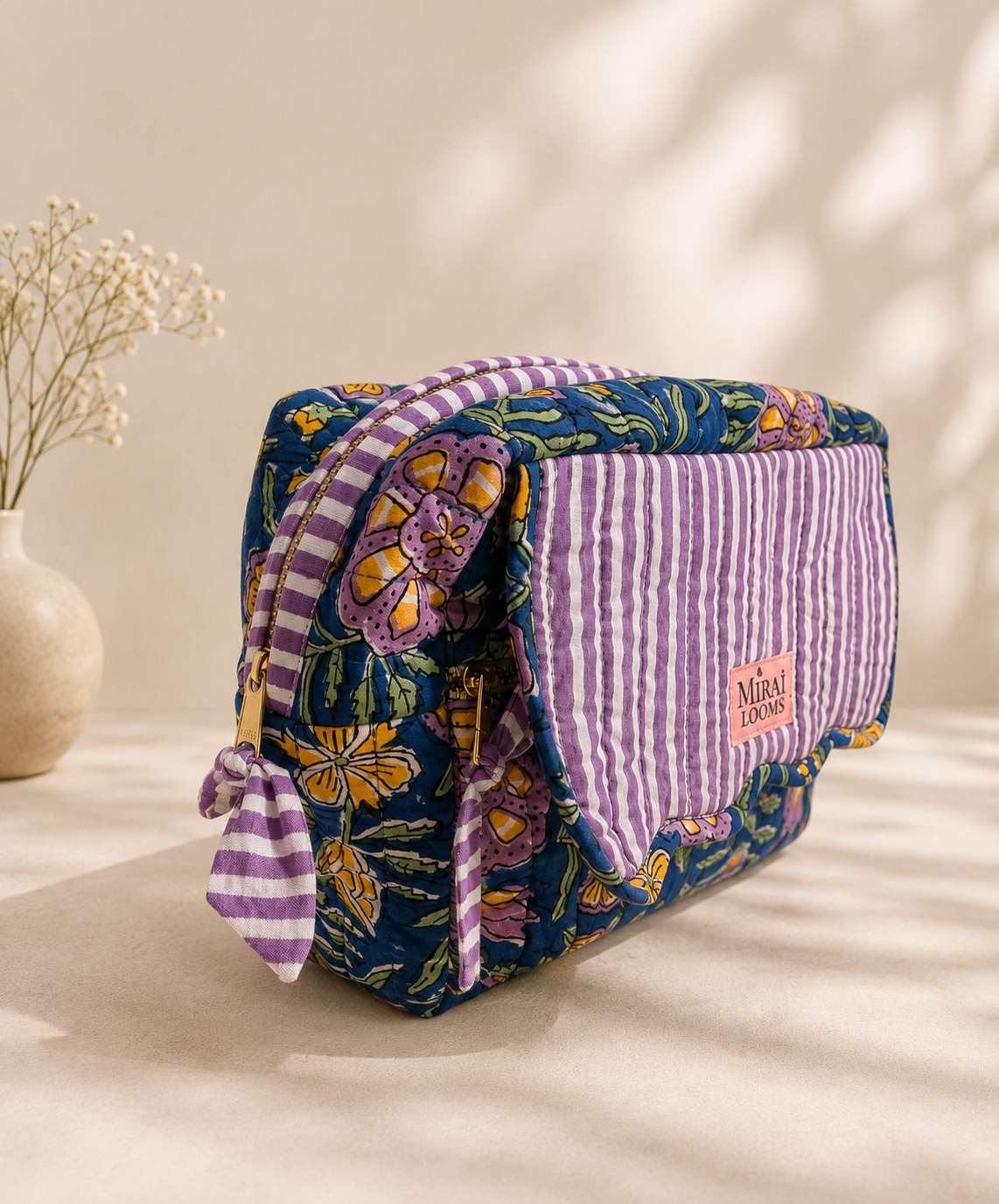 Neelkamal- Quilted Waterproof Toiletry Bag